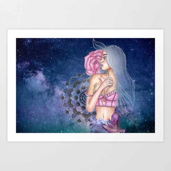 Galaxy Pink Art Print