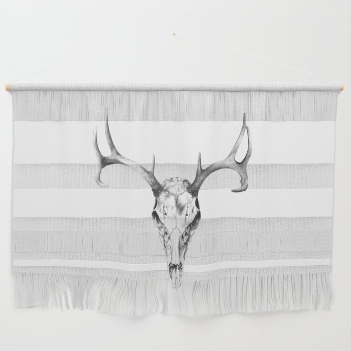 Deer Skull In Pencil Wall Hanging By Jackyreynolds Society6