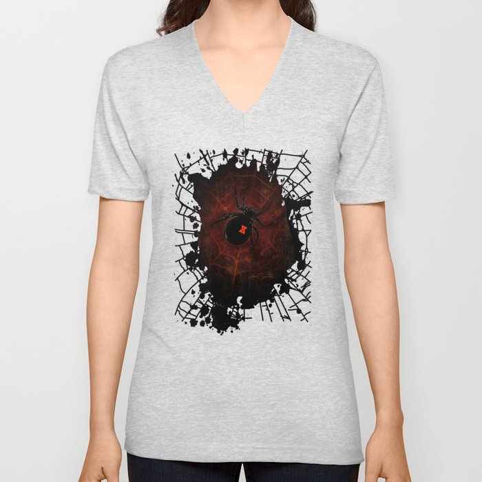 Black Widow (Signature Design) V Neck T Shirt