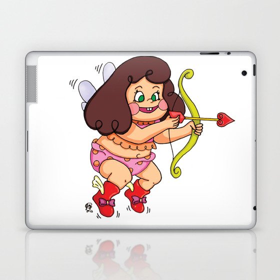 "Direct Hit to Your Heart {Cupid Girl}" by Jesse Young ILLO. Laptop & iPad Skin