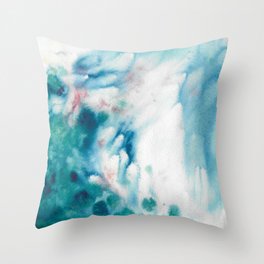 Waves of turquoise Throw Pillow