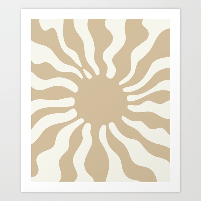 Sun Rays \\ Almond Milk Color Palette Art Print