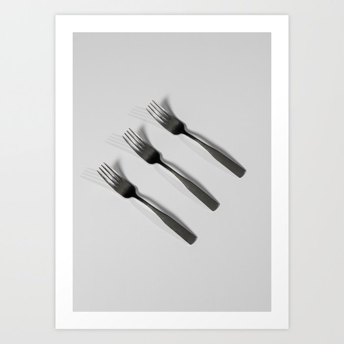 Still Life of Forks Art Print
