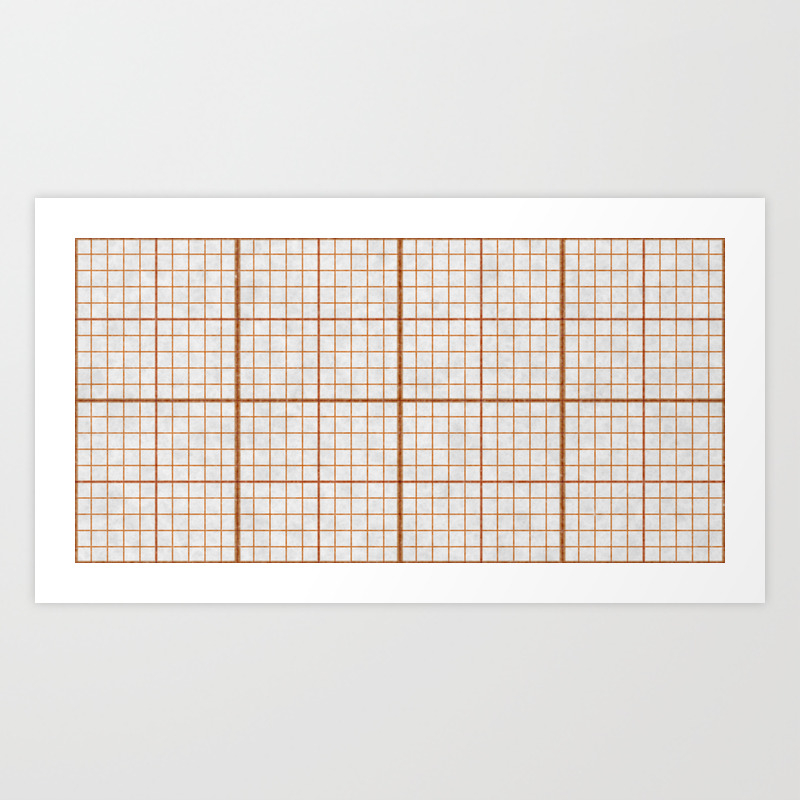 orange millimeter paper art print by textures society6