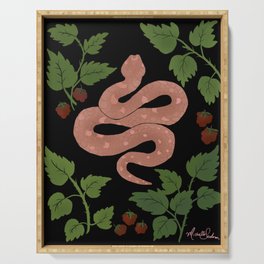 Snake Charm in Charcoal Rose Serving Tray
