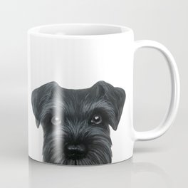 Black Schnauzer, Dog illustration original painting print Coffee Mug