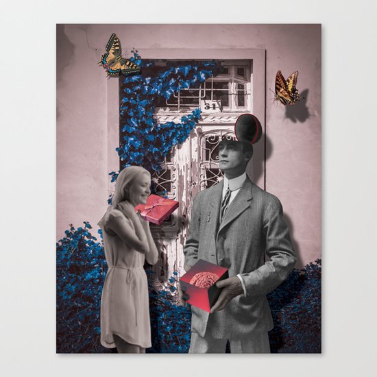 The Lovebirds Canvas Print
