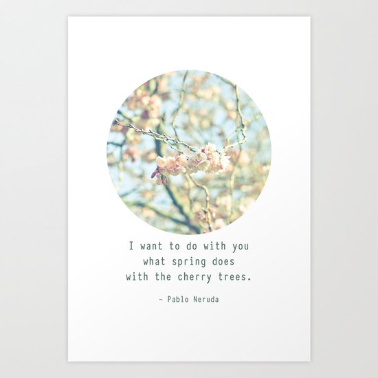 What the spring does to cherry trees Art Print
