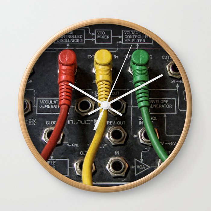 Korg Ms 20 Modular coloured patches cords Wall Clock