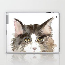 Maine Coon Cat Watercolor Laptop & iPad Skin