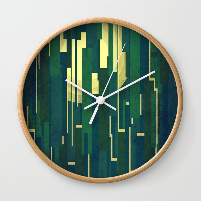 Night in the swamps Wall Clock