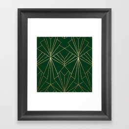 Art Deco in Emerald Green - Large Scale Framed Art Print
