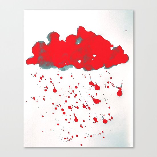 Red Red Clouds Canvas Print