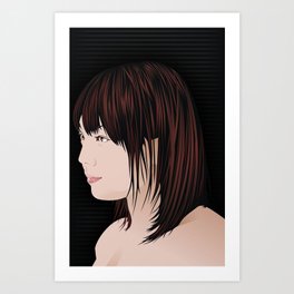 japan girl Art Print | Graphic Design, People, Vector 