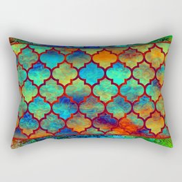 Bohemian hippy colorful country design Rectangular Pillow