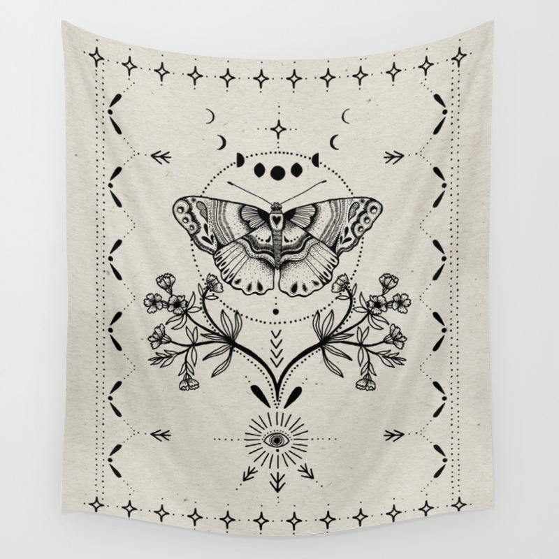 Magical Moth Wall Tapestry By Mermaidandunicorn Society6
