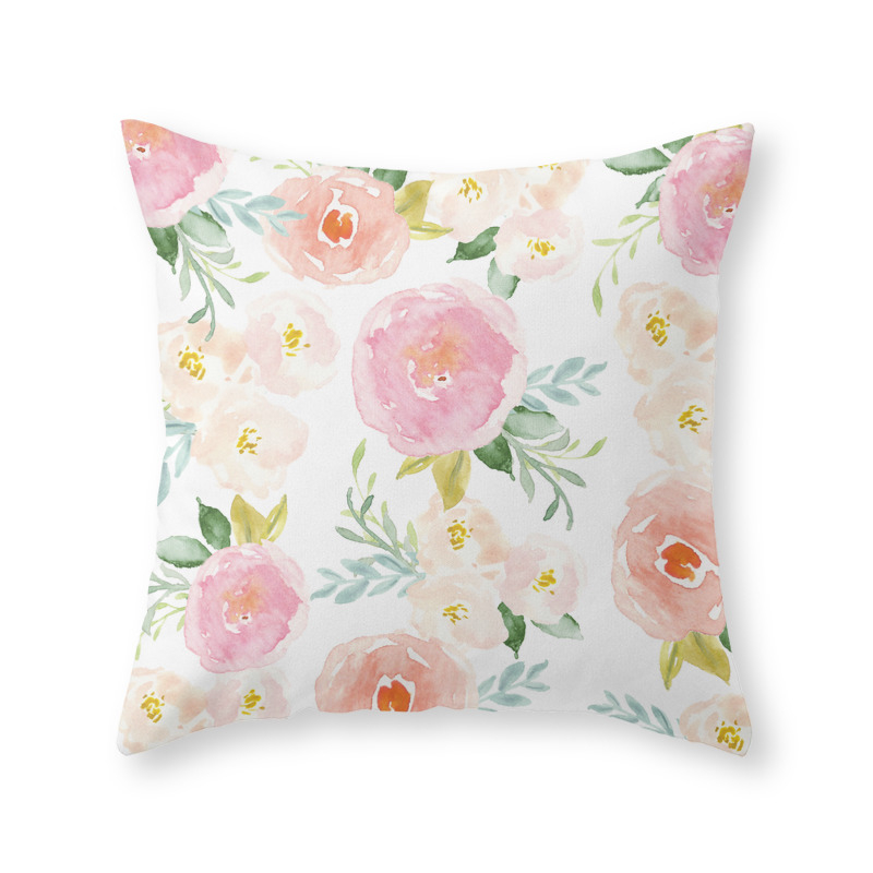 Floral 02 - Medium Flowers Throw Pillow by creativeindex