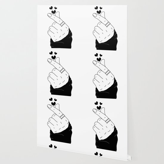 K Pop Finger Heart Hand Sign Korean Boy With Ring Black Hearts Wallpaper By Uniskull Society6 Try refreshing to keep hearting. k pop finger heart hand sign korean boy with ring black hearts wallpaper by uniskull