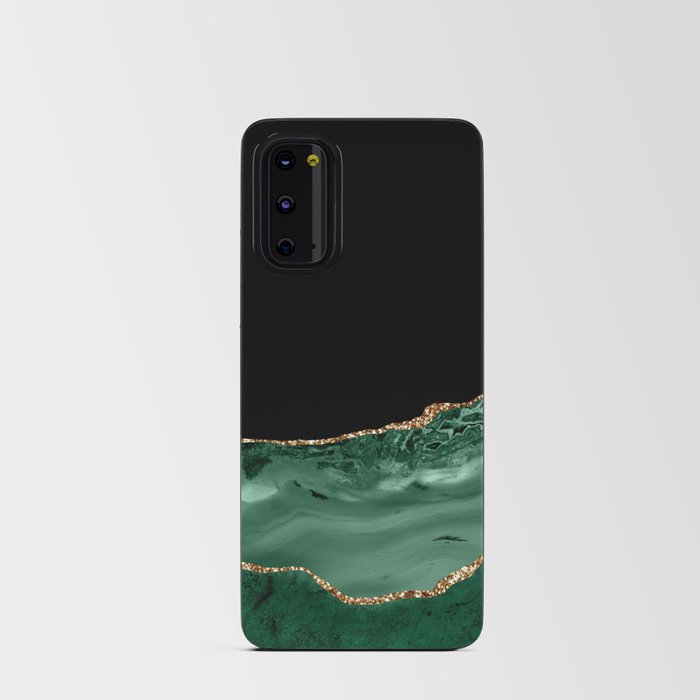 Emerald & Gold Agate Texture 02 Android Card Case