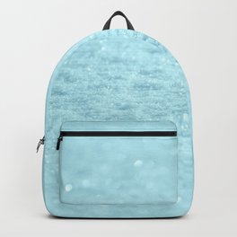 Turquoise Glitter Aqua Blue Sparkles Print Turquoise Shimmer Modern Art Decor Backpack