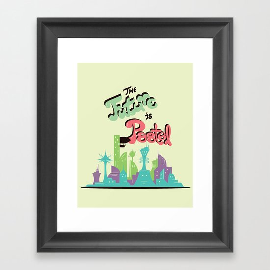 THE FUTURE IS PAST(EL) Framed Art Print