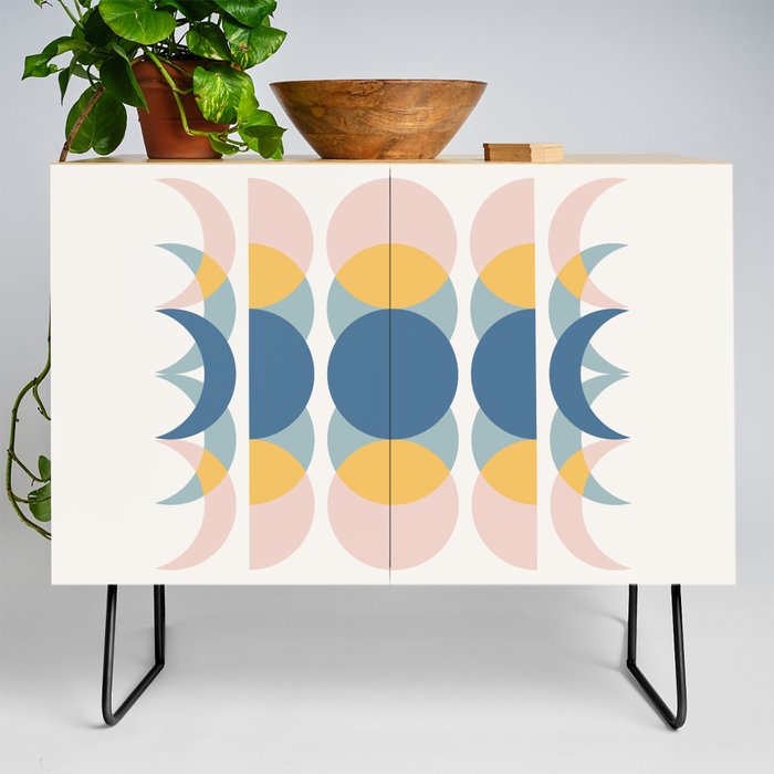 Moon Phases Abstract IV Credenza