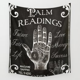 Vintage Palmistry Sign Wall Tapestry