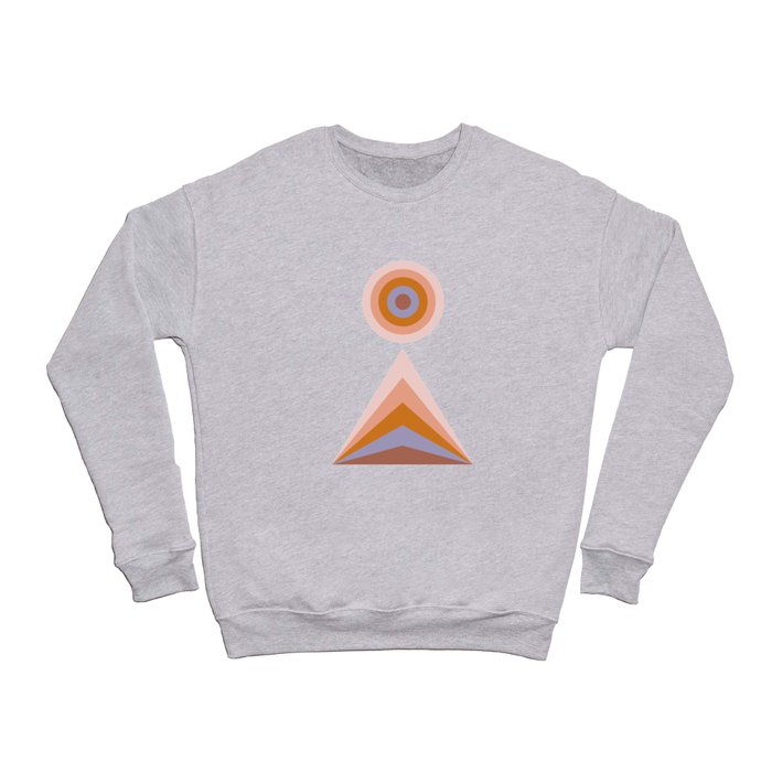 Abstration_SUN_SUNLIGHT_TRIANGLE_MOUNTAINS_POP_ART_0815A Crewneck Sweatshirt