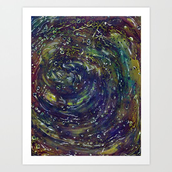 Green Galaxy Stars Space Sky Cosmos Abstract Cracks