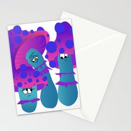 Trio Funny Mushrooms  Stationery Card