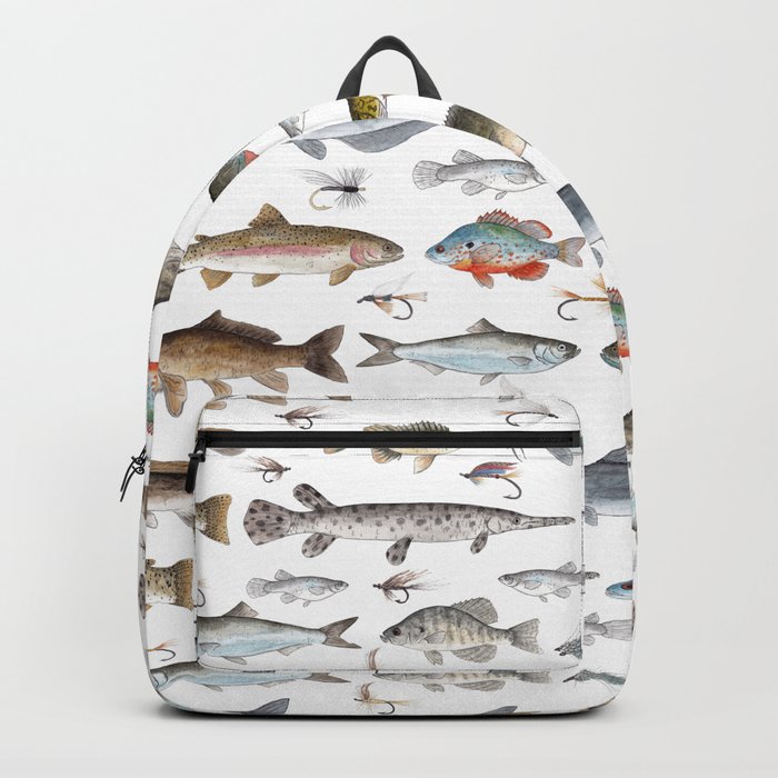 Freshwater Fish with Flies Backpack