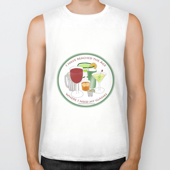 I Need My Glasses - Zentangle Illustration Biker Tank