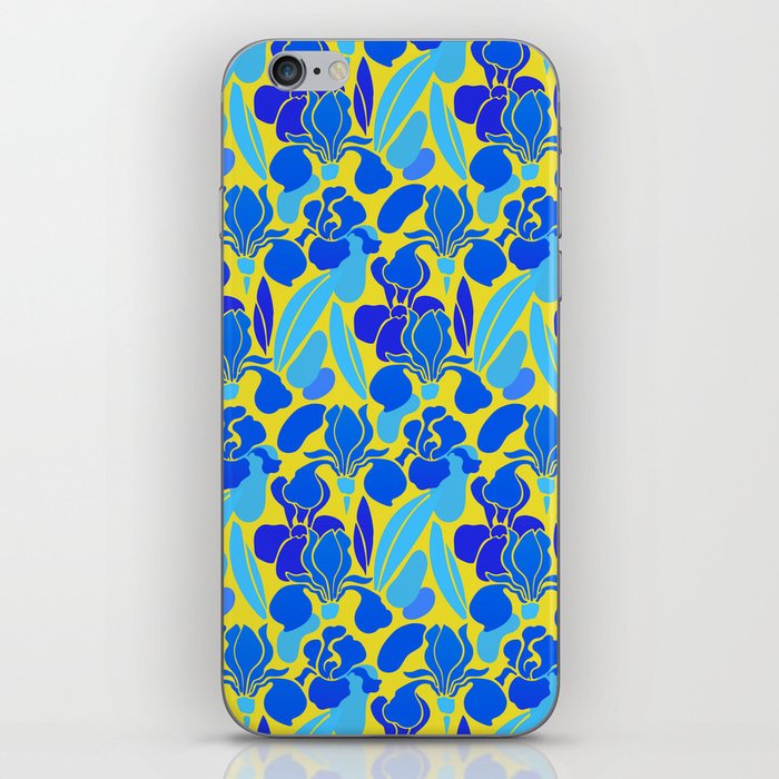Pattern blue and yellow iPhone Skin