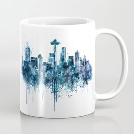 Seattle Skyline monochrome watercolor Mug