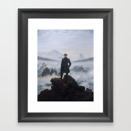 Wanderer above the Sea of Fog Framed Art Print