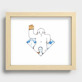 Hi from Yeti Recessed Framed Print