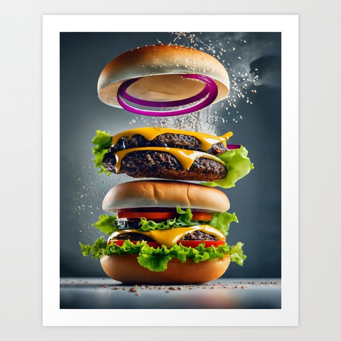 Food Burger Art Print