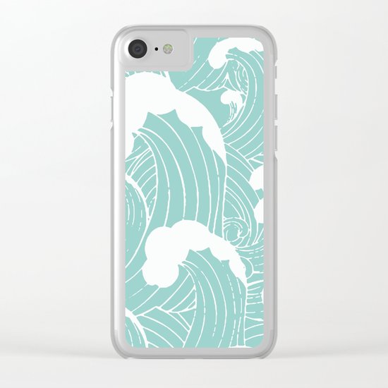 Refreshing waves Clear iPhone Case