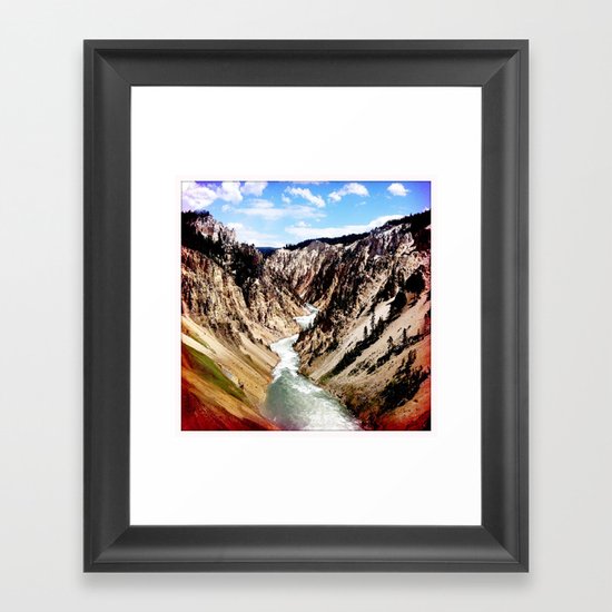 yellowstone river Framed Art Print