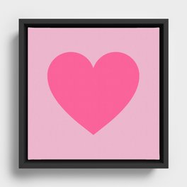 Pink Heart Framed Canvas