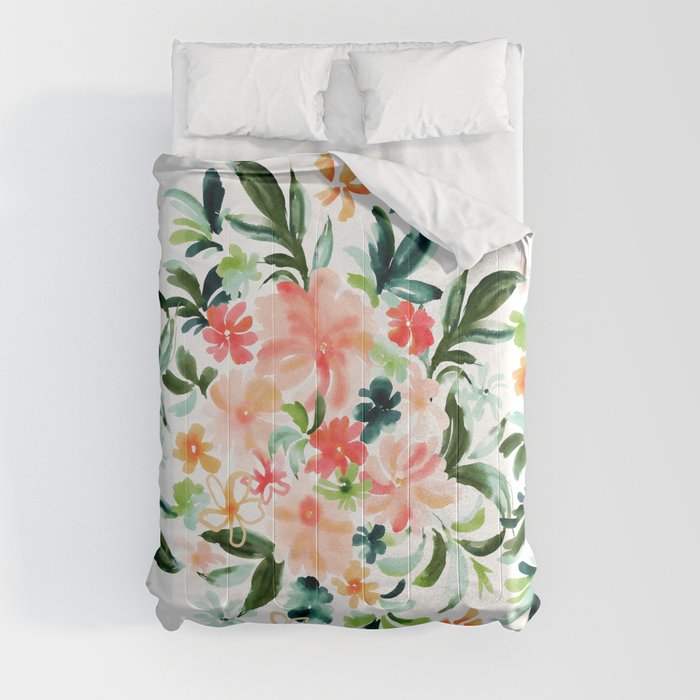 SMELLS LIKE OAHU Floral Comforter