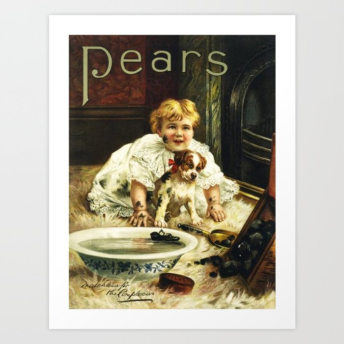 Vintage Pears Soap Advertising Poster 1900 Art Print