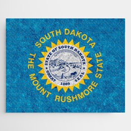 State flag of South Dakota US State Flags Mount Rushmore State Banner Colors Standard Jigsaw Puzzle