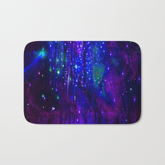 TREES MOON AND SHOOTING STARS Bath Mat
