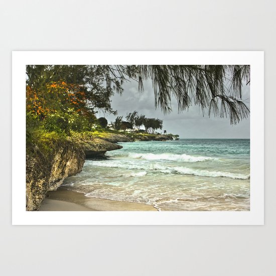 Barbados Beach Art Print