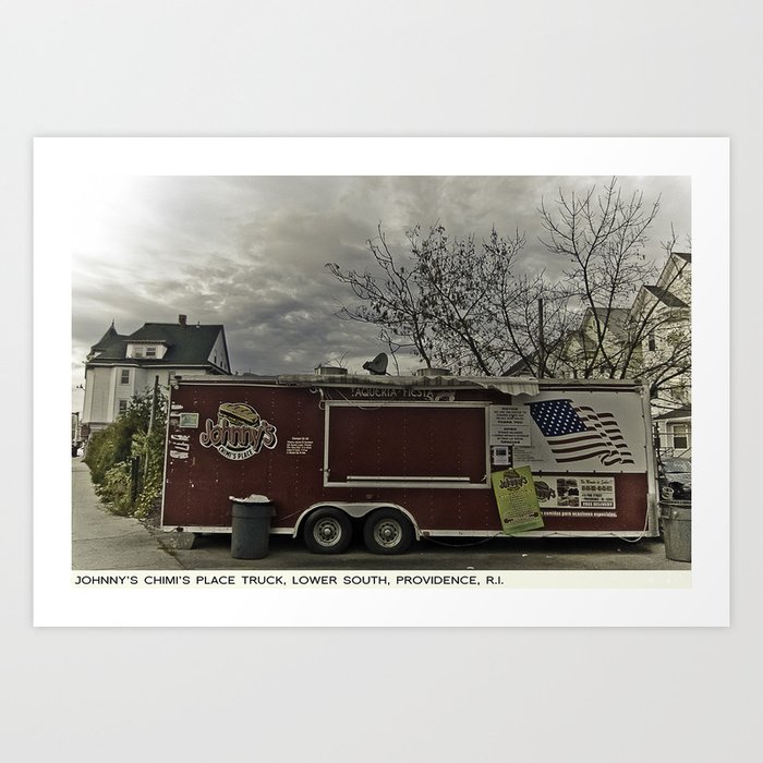 Providence Postcard Project: Johnny's Chimi's Place Truck, Lower South Art Print