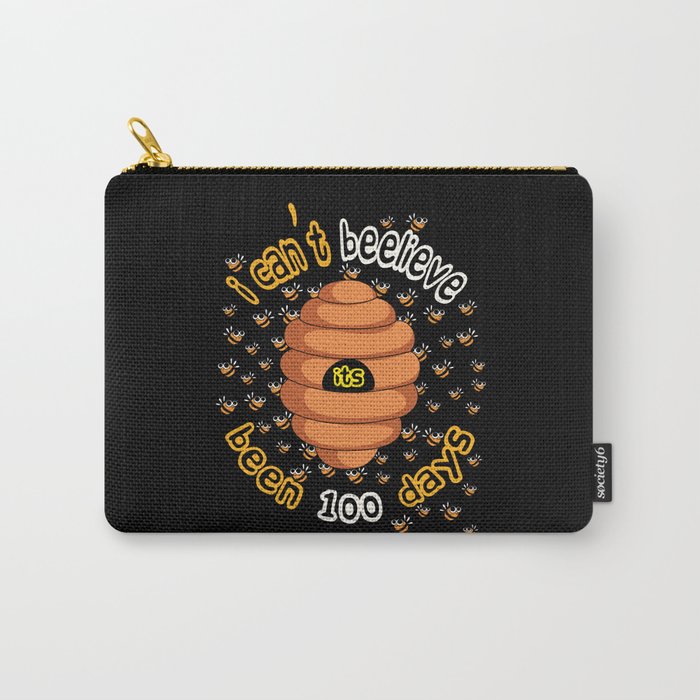 Days Of School 100th Day 100 Believe Cute Bee Carry-All Pouch