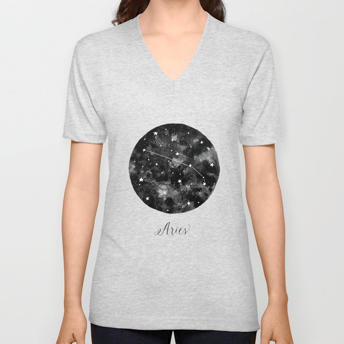 Aries Constellation V Neck T Shirt