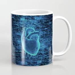 Gamer Heart BLUE TECH / 3D render of mechanical heart Coffee Mug
