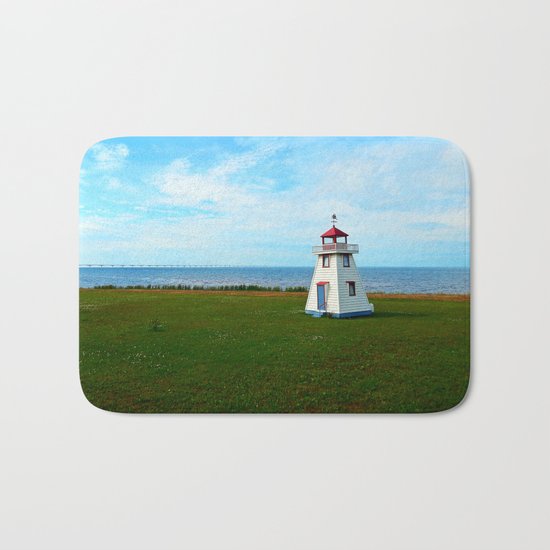 Tiny Lighthouse and Giant Bridge Bath Mat